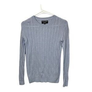 Banana Republic Blue Cable Knit XS Merino Cashmere
